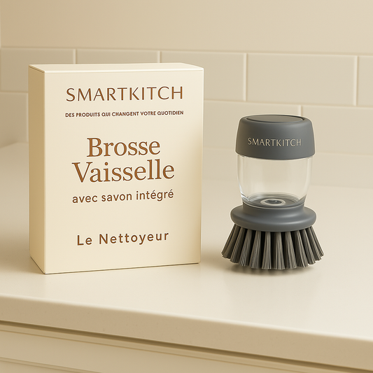Le Nettoyeur – Brosse vaisselle savon intégré